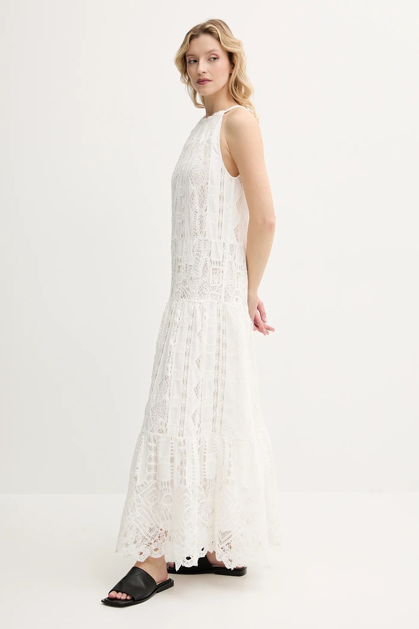 Платье Pinko цвет белый maxi расклешённое 104857 A2G9