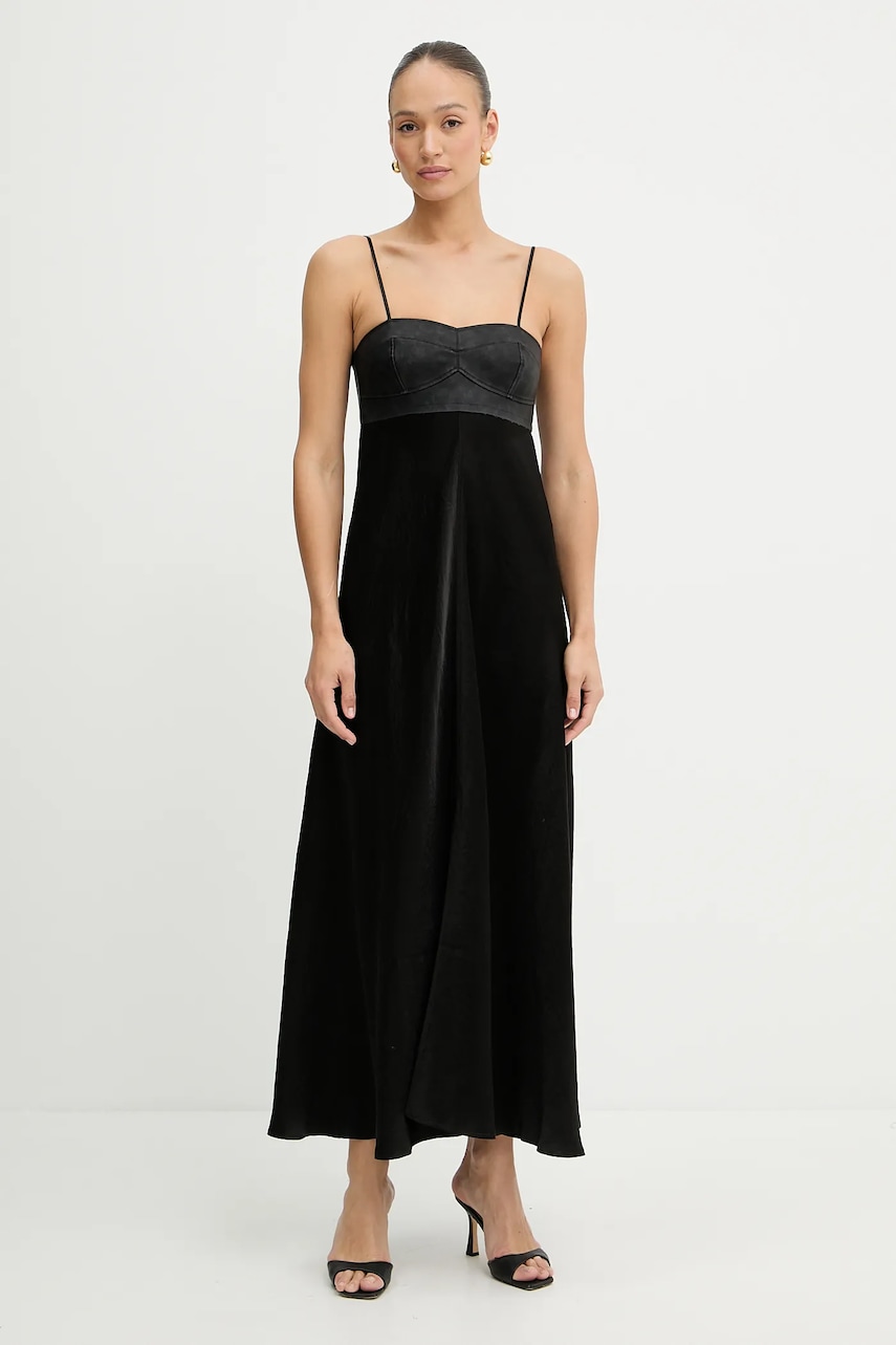 Levně Šaty Pinko černá barva, maxi, 104844 A2BV