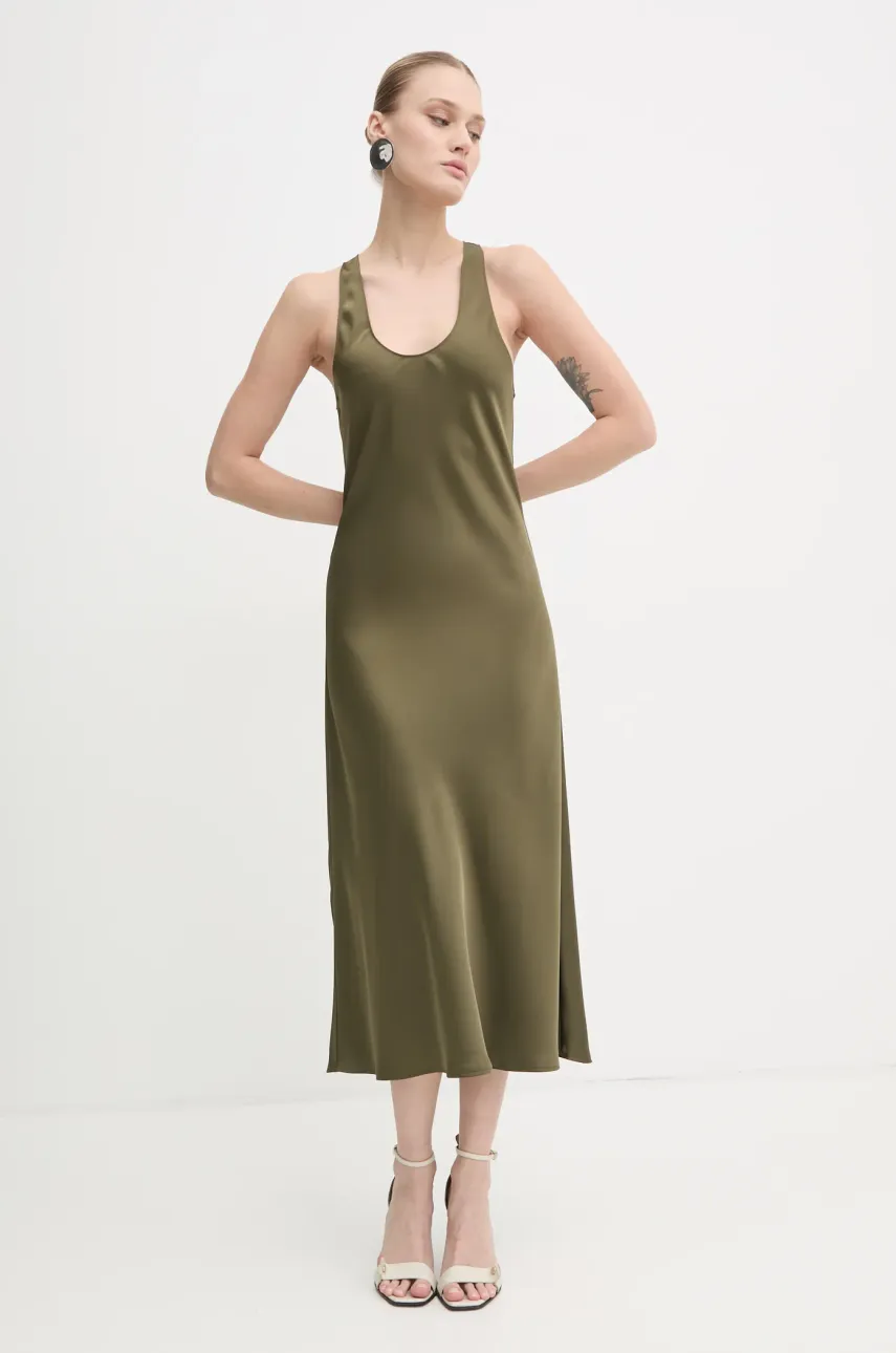 2NDDAY rochie Amalian culoarea verde, midi, drept, 2251124279