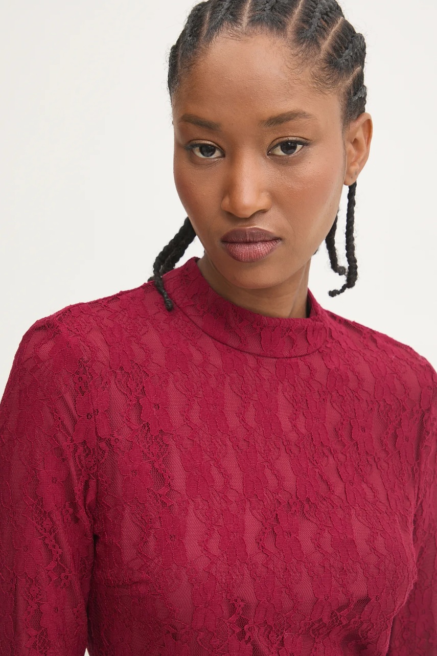 Сукня Rotate колір бордовий mini облягаюча 1136482197