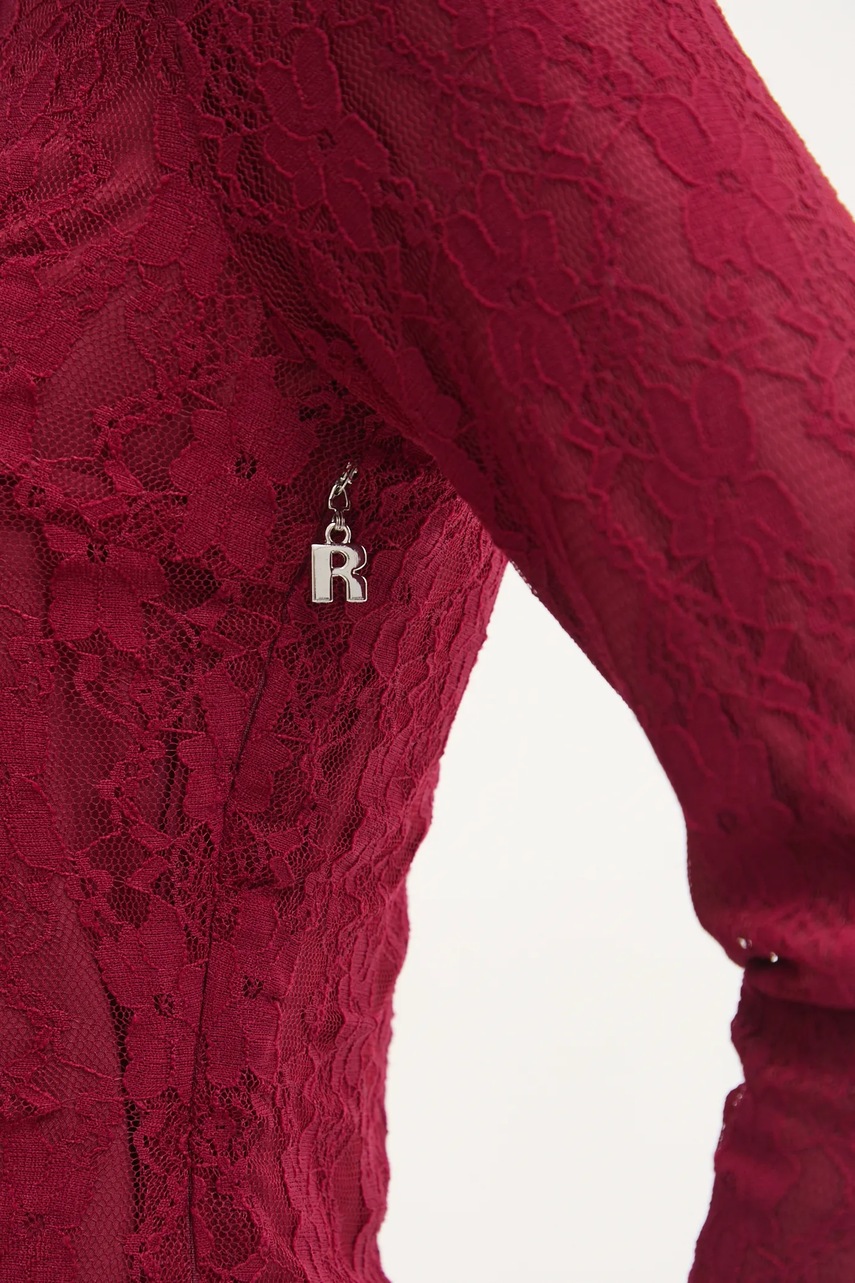 Сукня Rotate колір бордовий mini облягаюча 1136482197