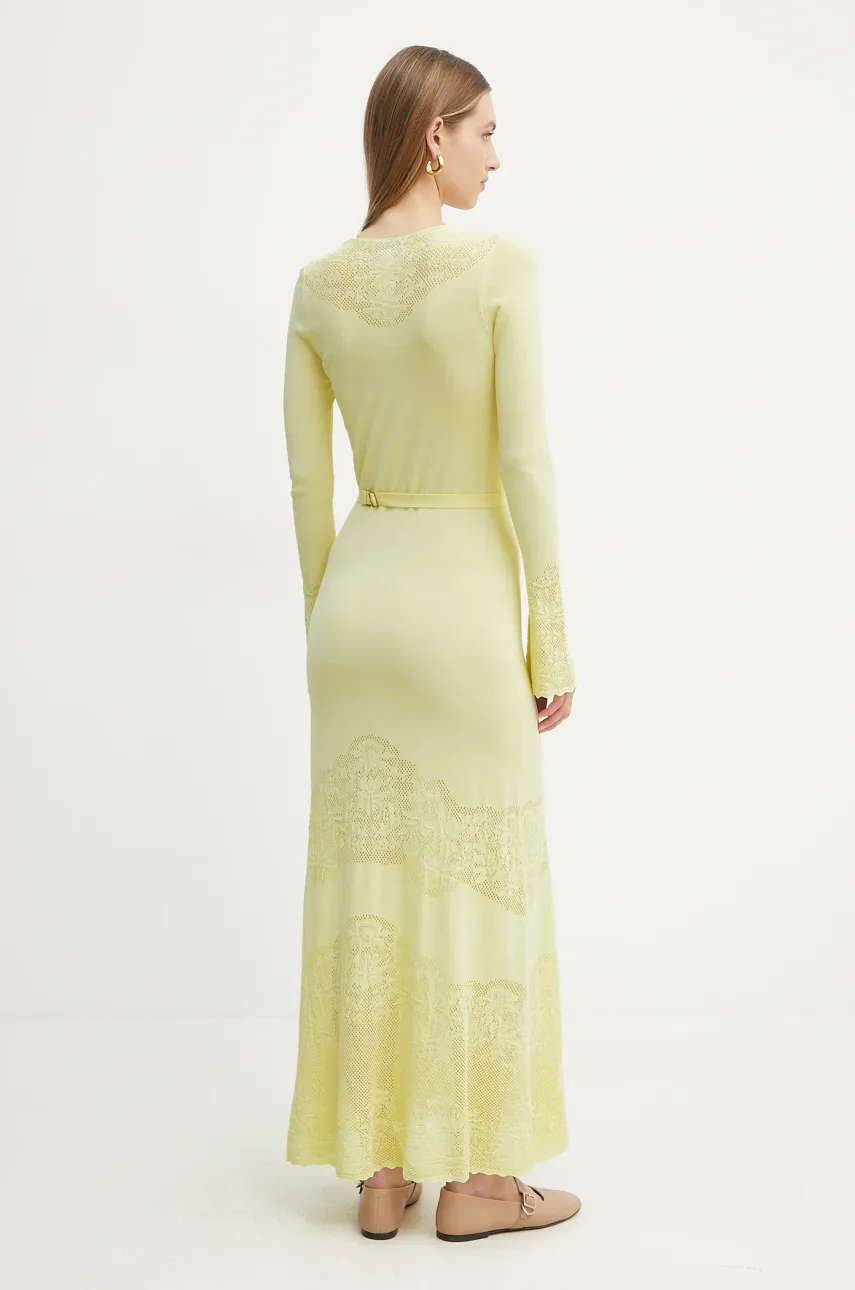 Платье Twinset цвет жёлтый maxi расклешённое 251TP3240 Платье Twinset цвет жёлтый maxi расклешённое 251TP3240