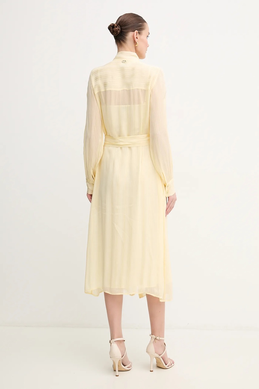 Сукня Twinset колір жовтий midi пряма 251TP2260