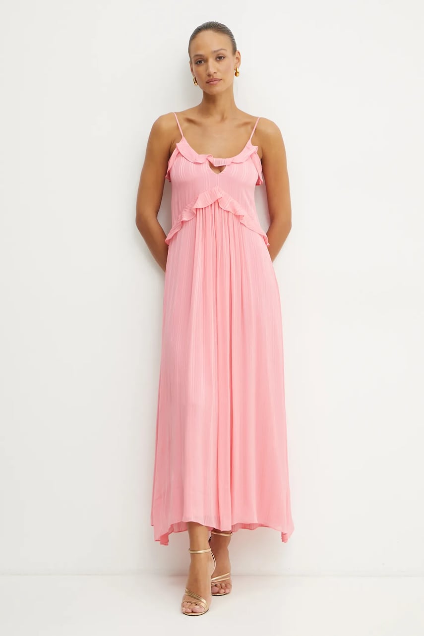 Платье Twinset цвет розовый maxi расклешённое 251TP2262 Платье Twinset цвет розовый maxi расклешённое 251TP2262