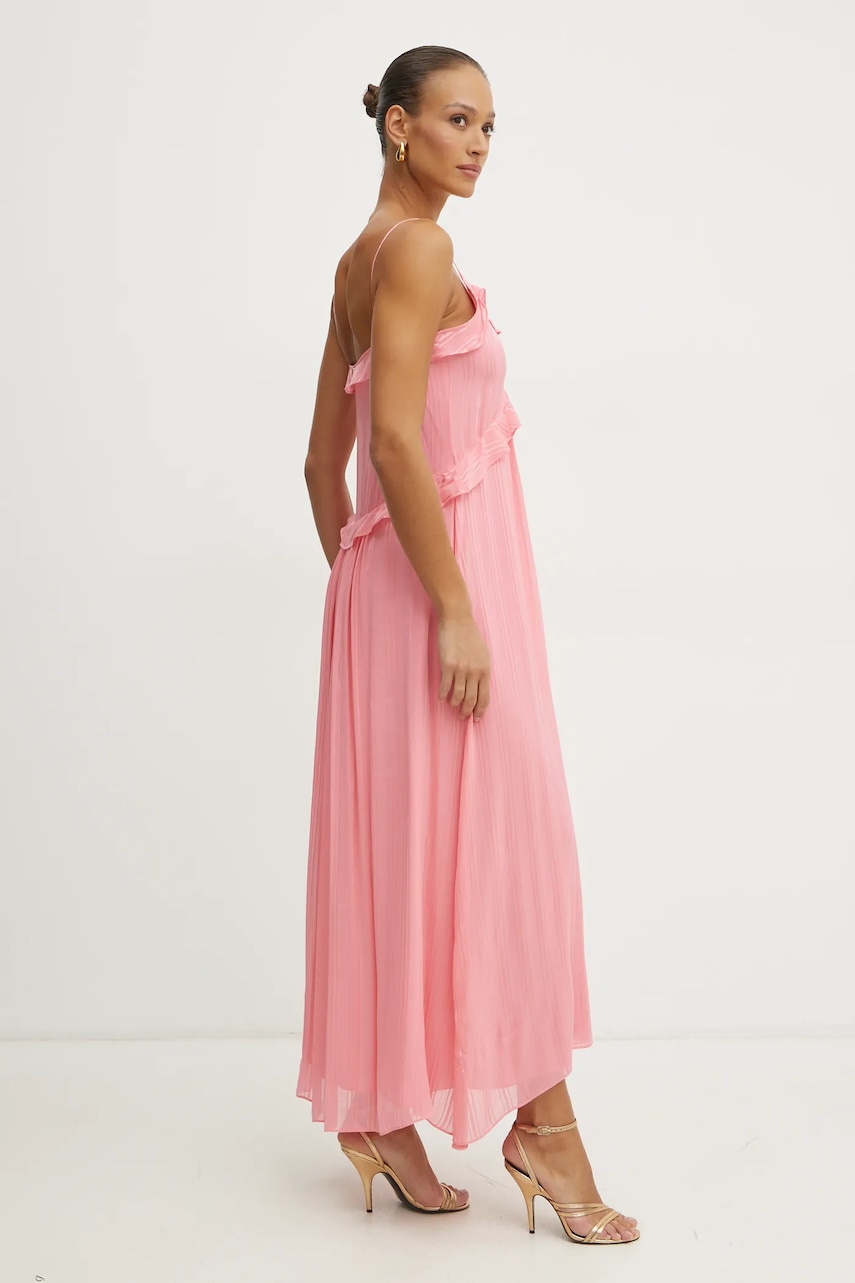 Сукня Twinset колір рожевий maxi розкльошена 251TP2262