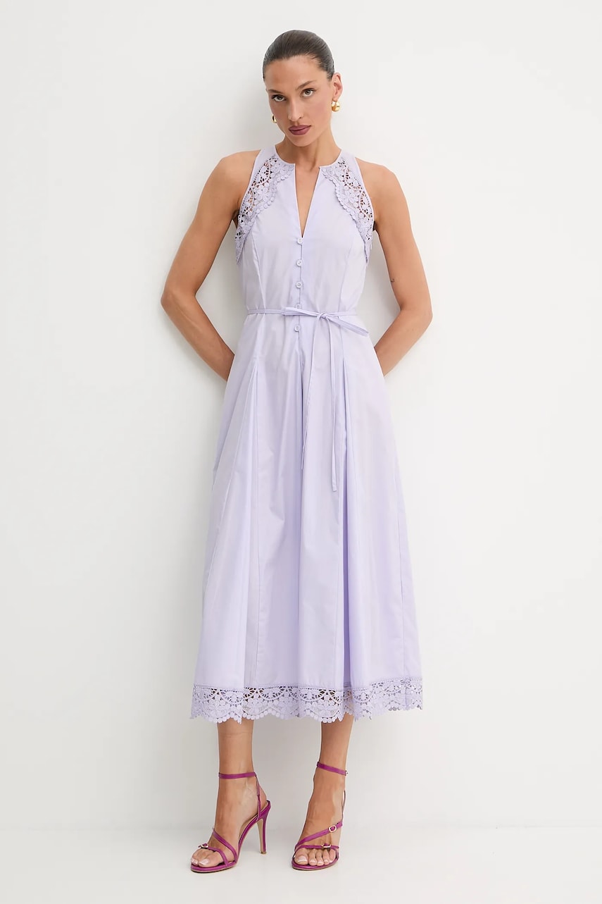 Levně Šaty Twinset fialová barva, maxi, 251TT2090