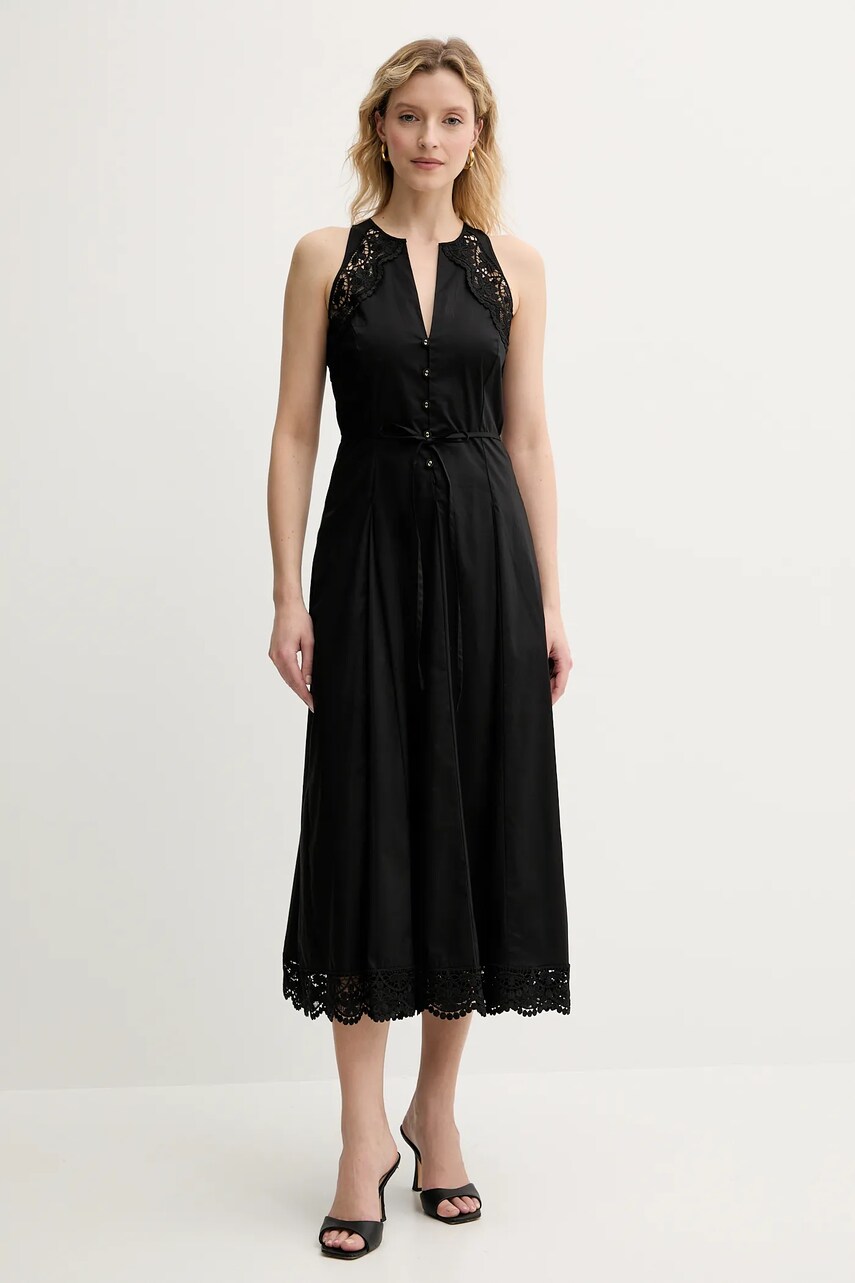 Levně Šaty Twinset černá barva, maxi, 251TT2090