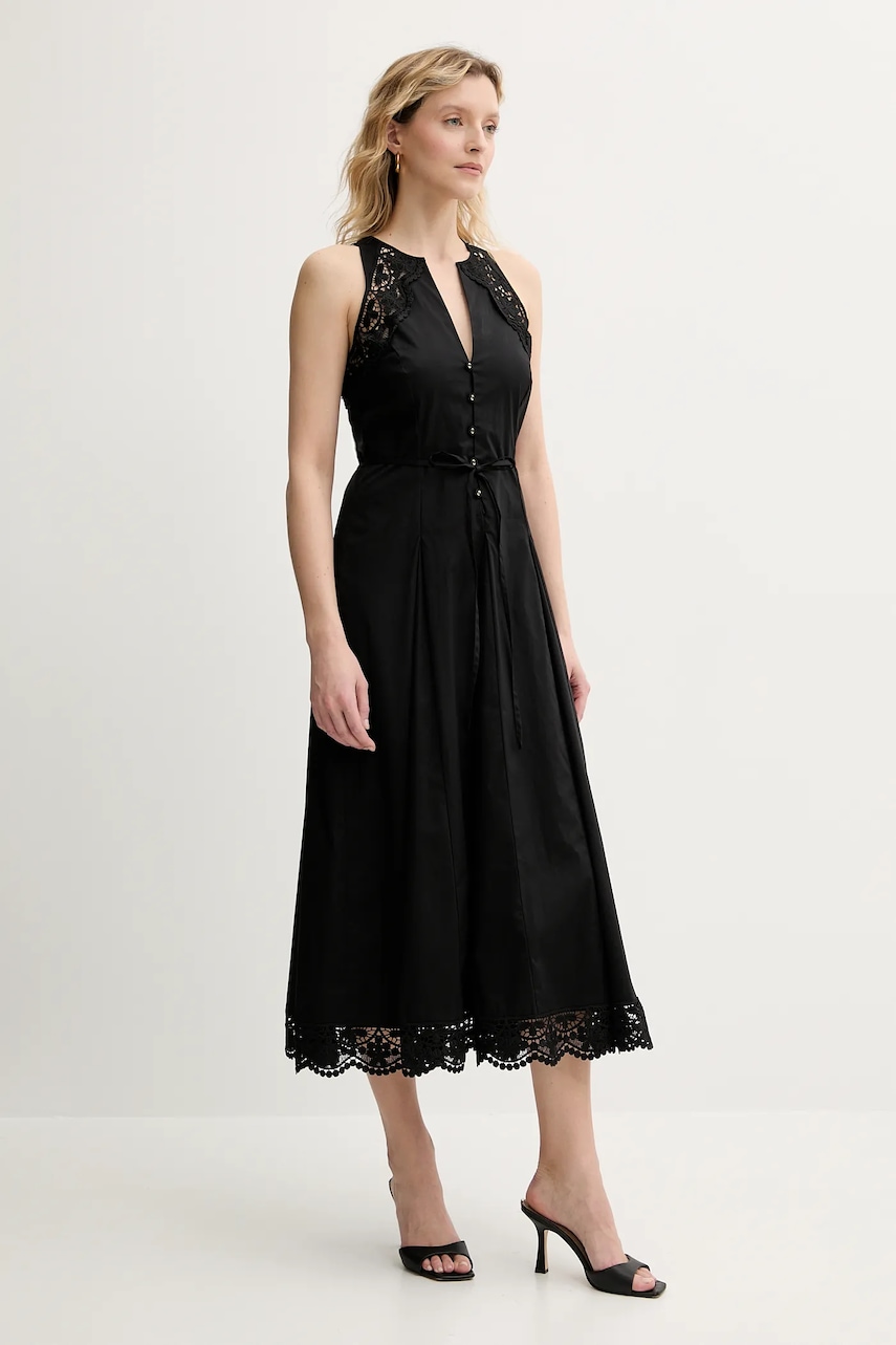 Платье Twinset цвет чёрный maxi расклешённое 251TT2090 Платье Twinset цвет чёрный maxi расклешённое 251TT2090