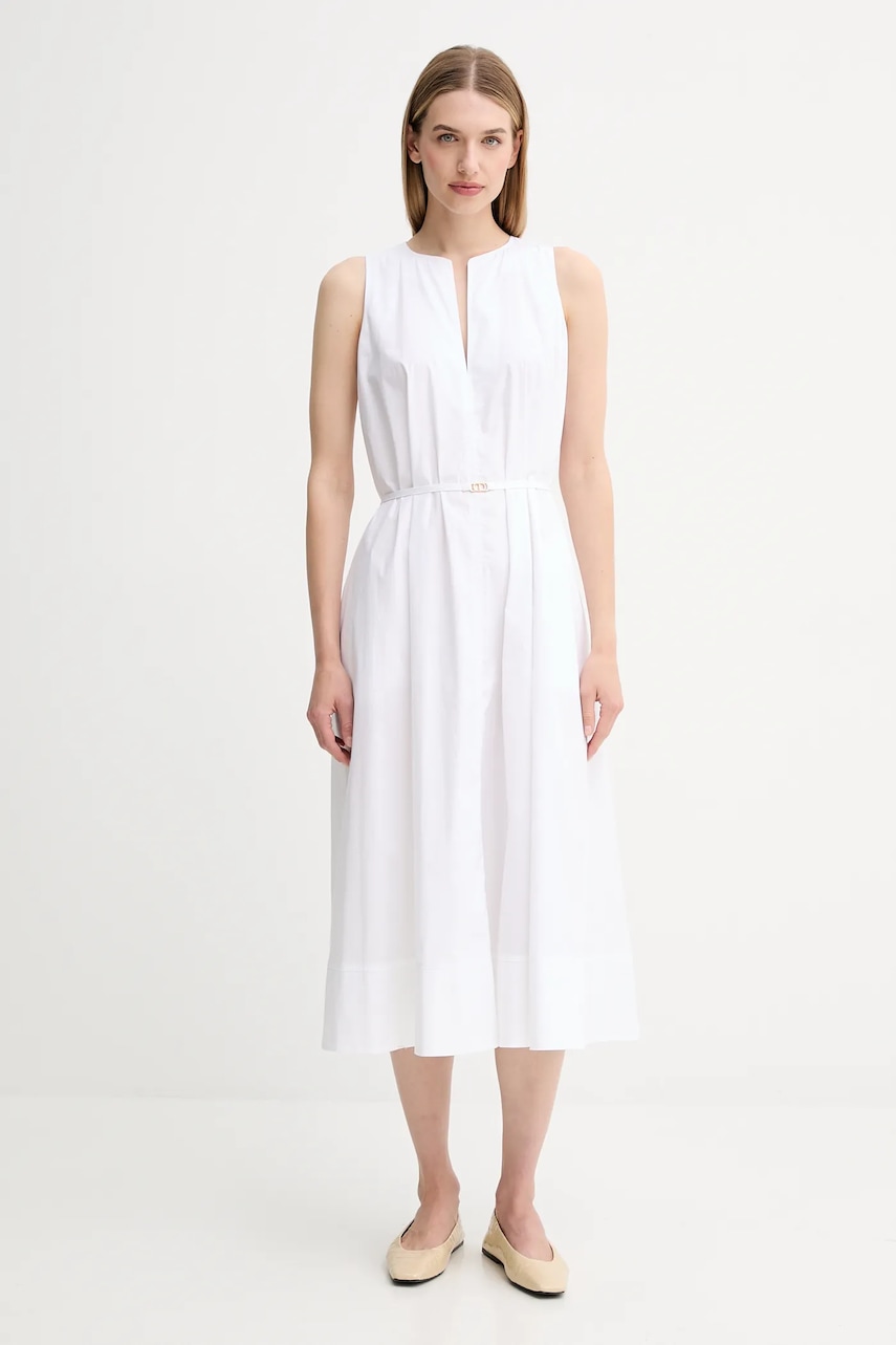 Сукня Twinset колір червоний midi розкльошена 251TT2221