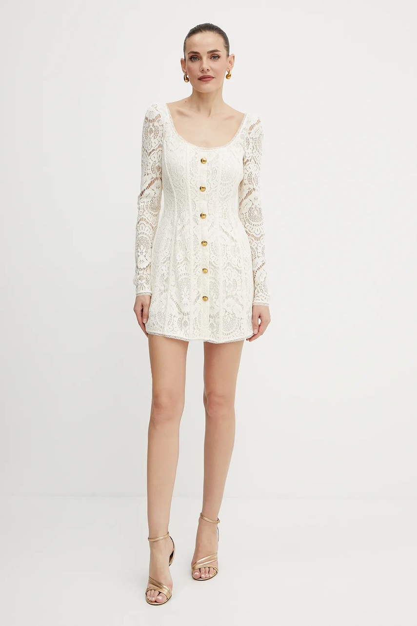 Платье Twinset цвет бежевый mini облегающее 251TS2270