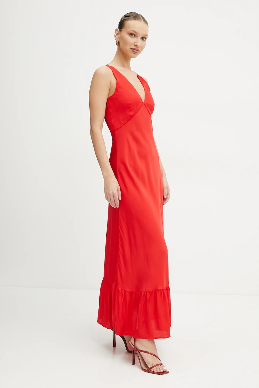 Платье Twinset цвет красный maxi расклешённое 251TT2191 Платье Twinset цвет красный maxi расклешённое 251TT2191