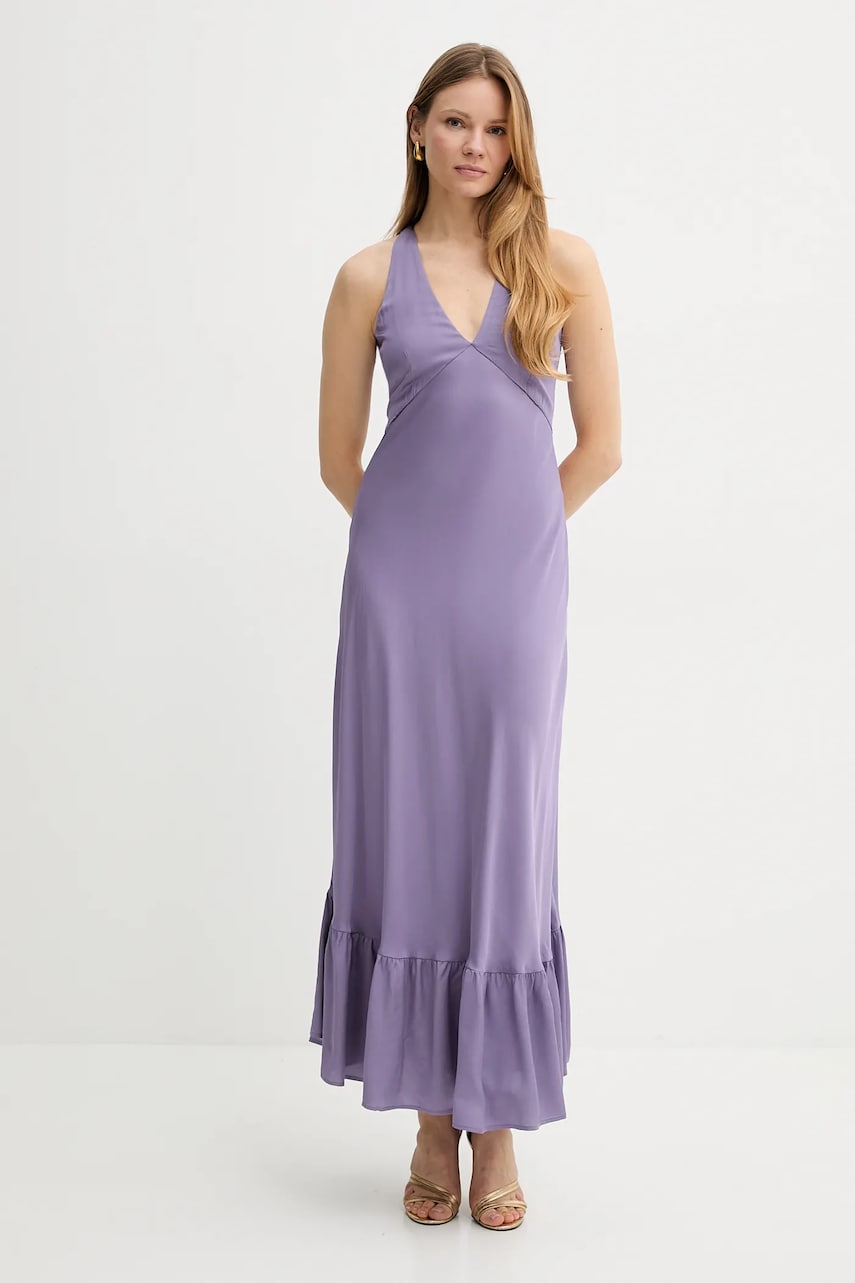 Платье Twinset цвет фиолетовый maxi расклешённое 251TT2191 Платье Twinset цвет фиолетовый maxi расклешённое 251TT2191