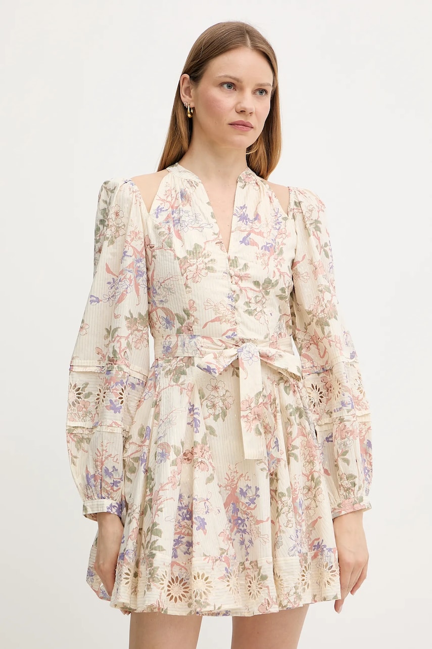 Levně Šaty Twinset béžová barva, mini, 251TT2154