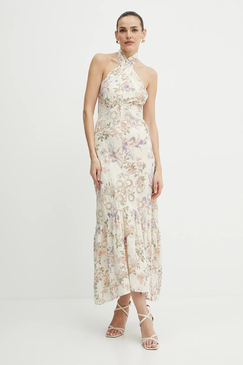 Levně Šaty Twinset béžová barva, maxi, 251TT2151