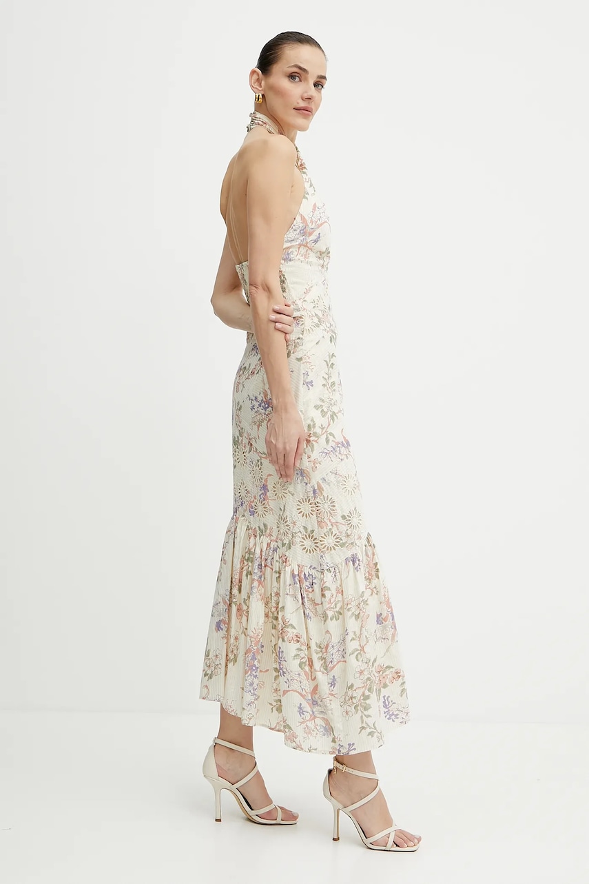 Сукня Twinset колір бежевий maxi розкльошена 251TT2151
