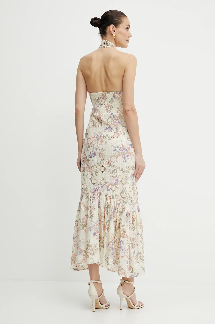 Сукня Twinset колір бежевий maxi розкльошена 251TT2151