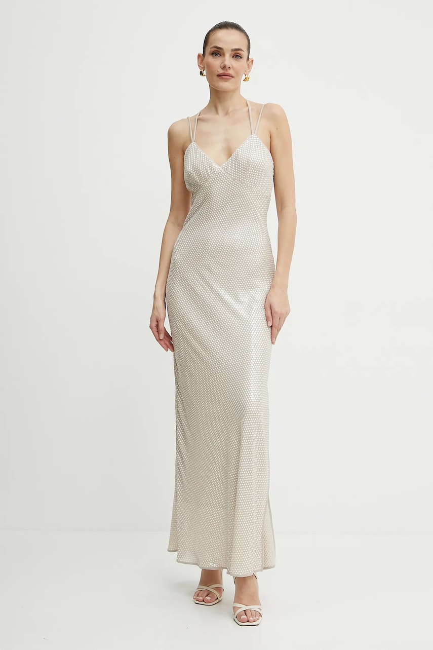 Šaty Twinset béžová barva, maxi, 251TT2130