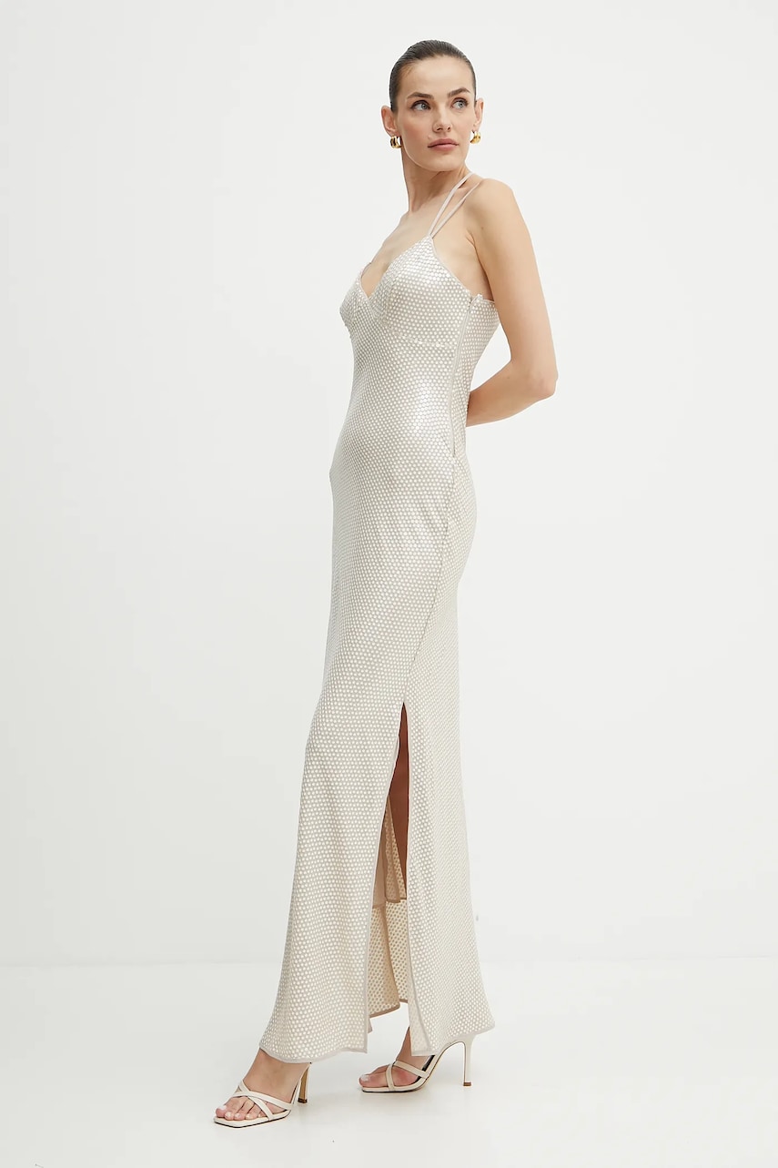 Платье Twinset цвет бежевый maxi расклешённое 251TT2130 Платье Twinset цвет бежевый maxi расклешённое 251TT2130