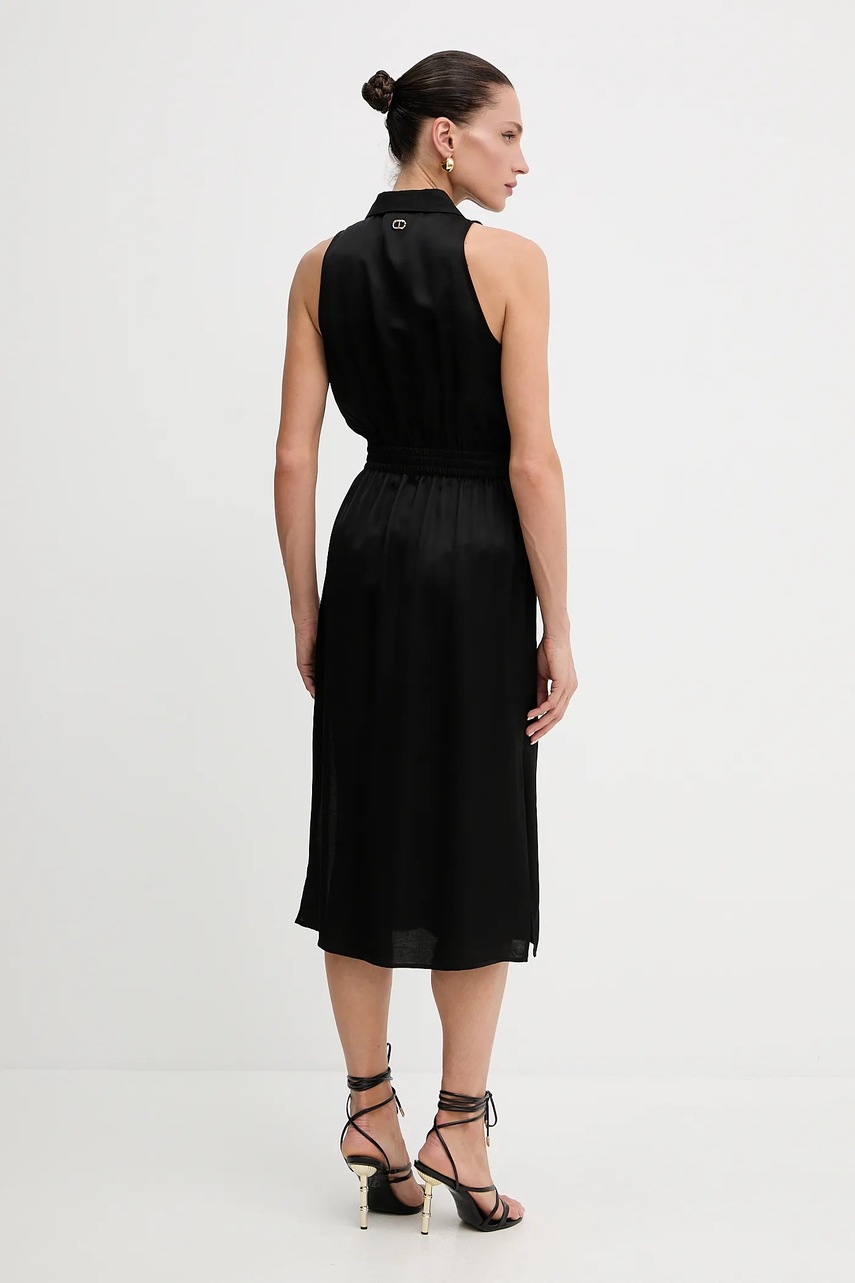 Šaty s příměsí lnu Twinset (obrázek 3)