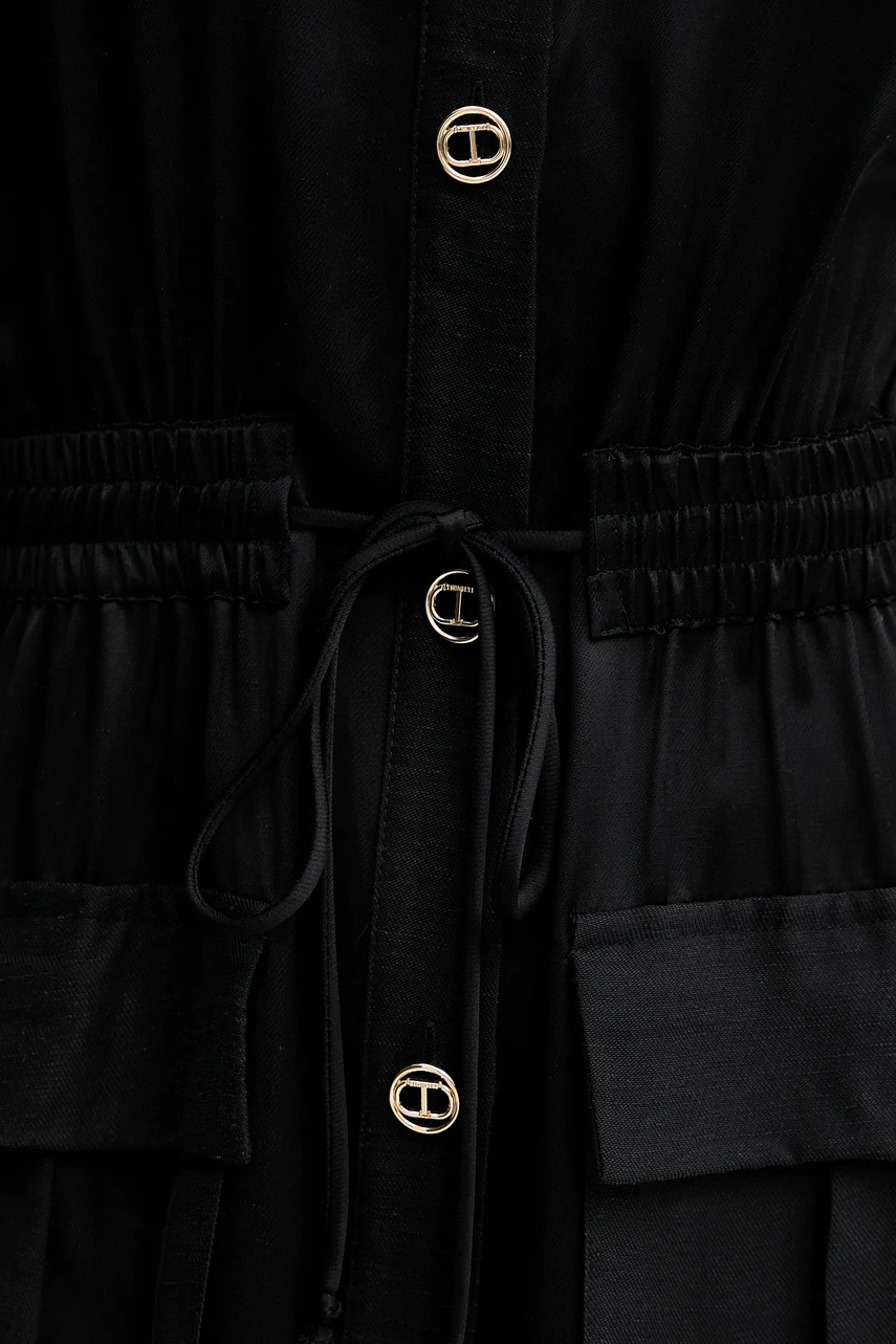 Šaty s příměsí lnu Twinset (obrázek 5)