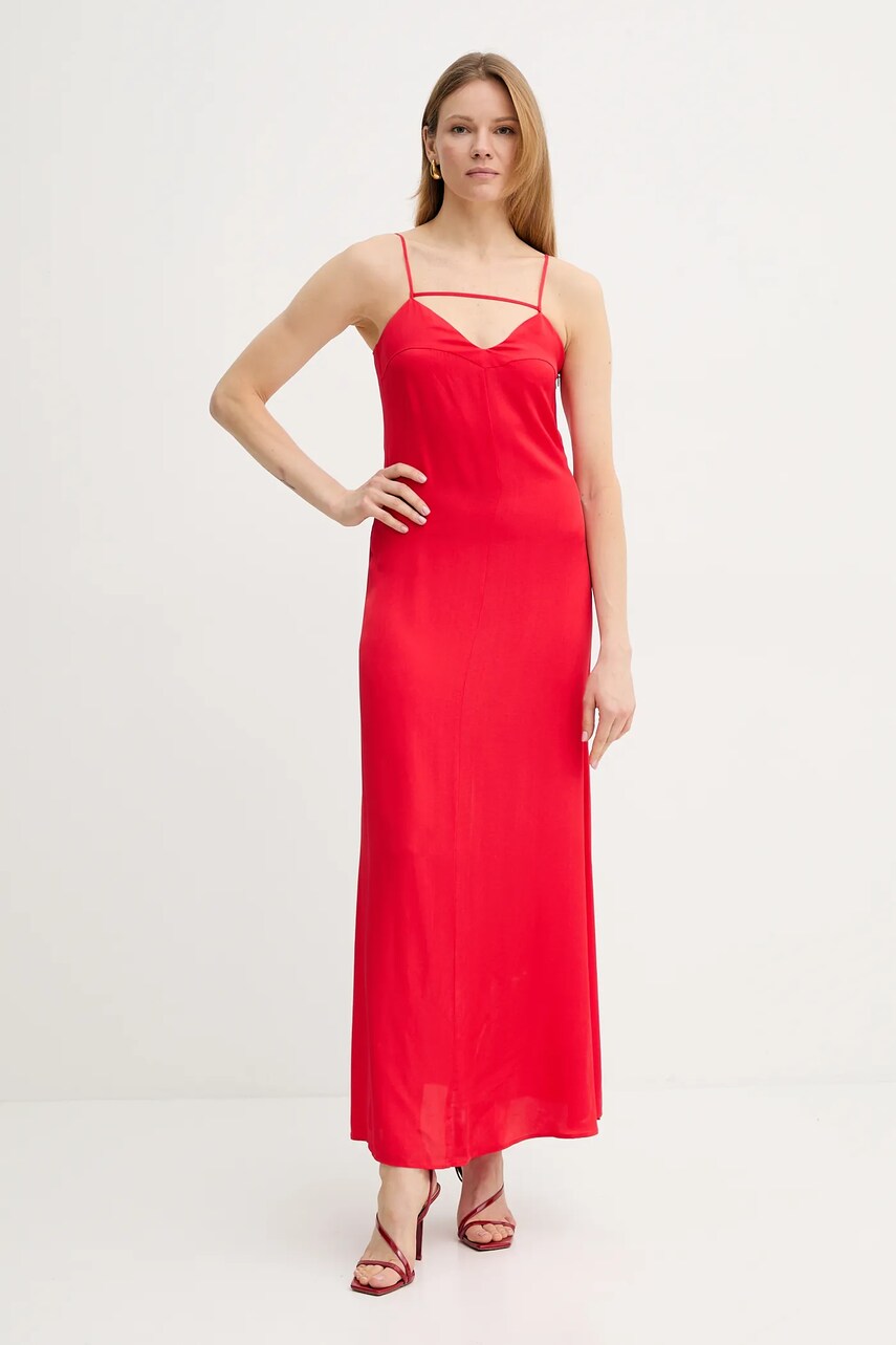 Платье Twinset цвет красный maxi прямое 251TT2190 Платье Twinset цвет красный maxi прямое 251TT2190