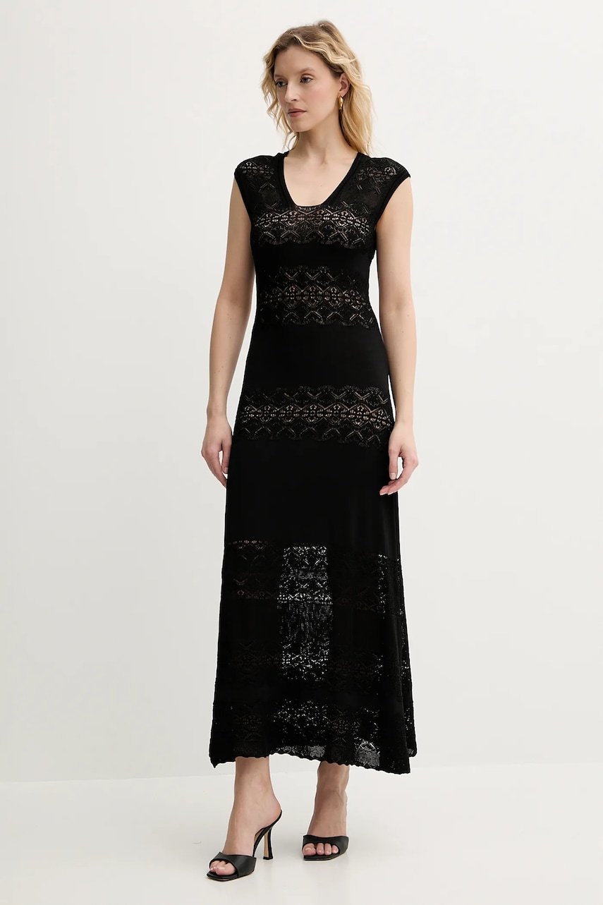 Платье Twinset цвет чёрный maxi расклешённое 251TT3210 Платье Twinset цвет чёрный maxi расклешённое 251TT3210