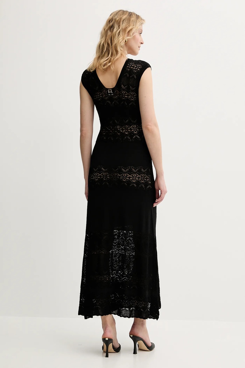 Сукня Twinset колір чорний maxi розкльошена 251TT3210