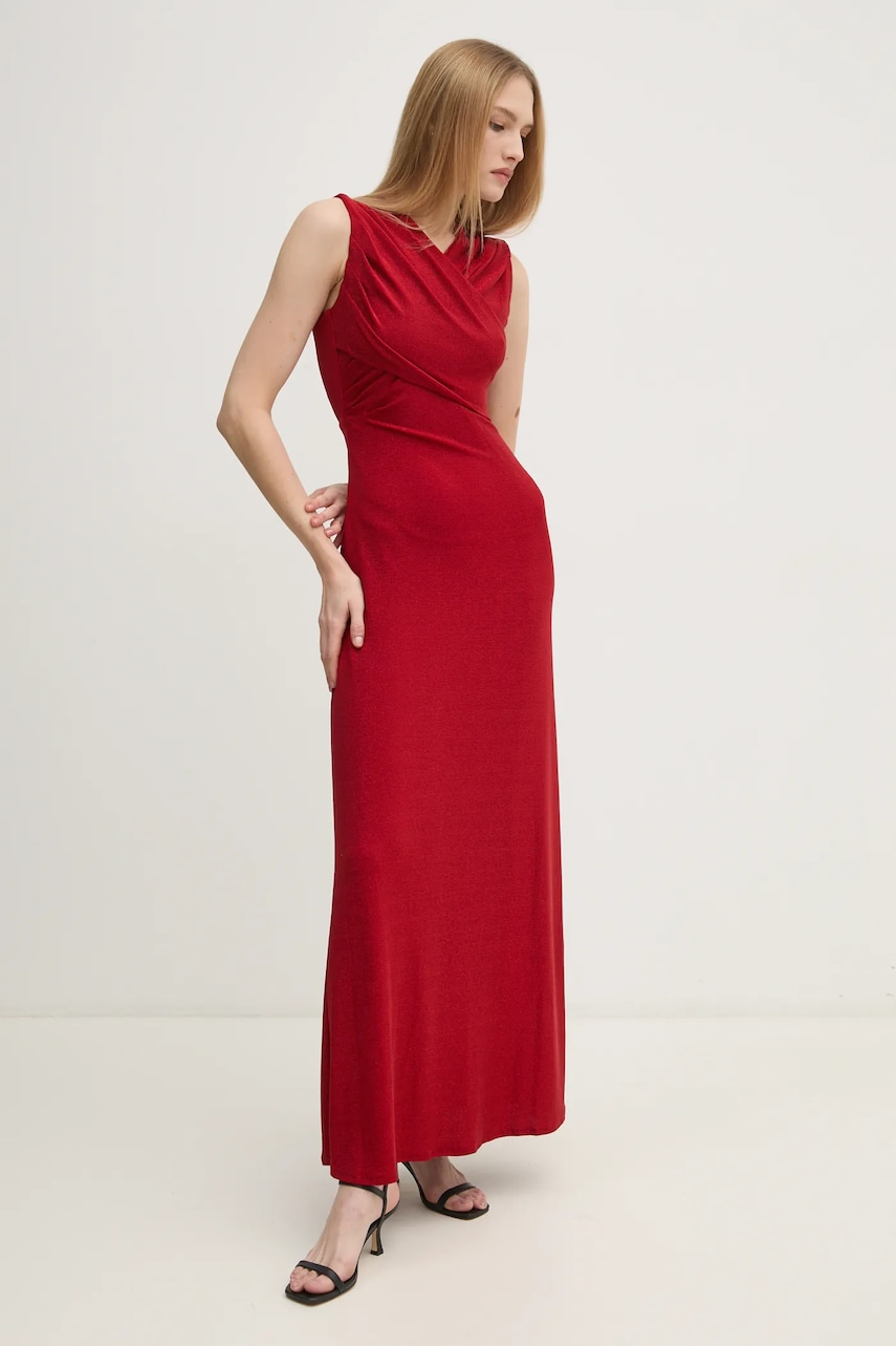 Сукня DIANE VON FURSTENBERG колір червоний maxi розкльошена DVFGL4S006