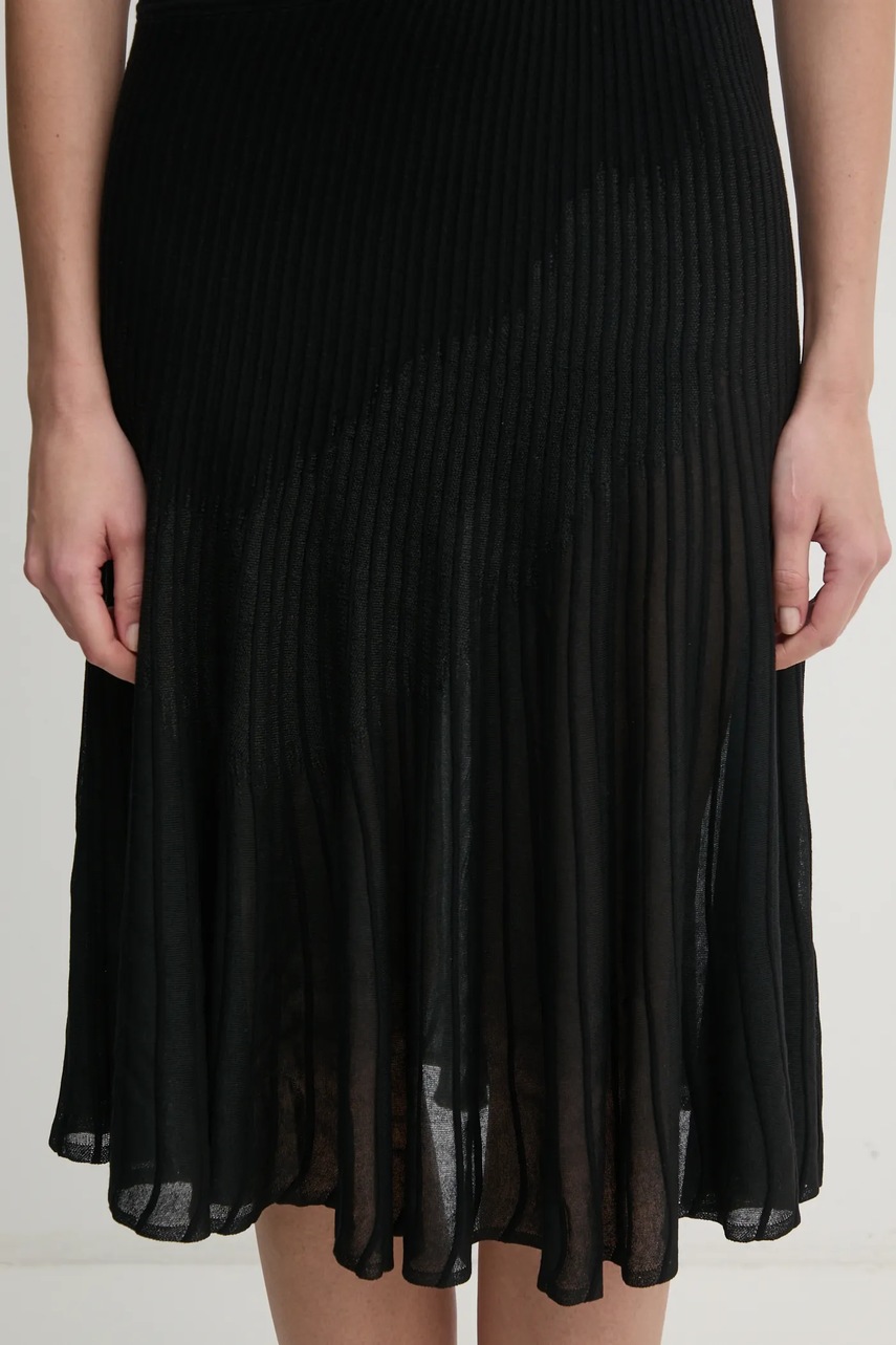 Φόρεμα από μείγμα μαλλιού DIANE VON FURSTENBERG χρώμα: μαύρο, DVFDK4S003 φωτογραφία