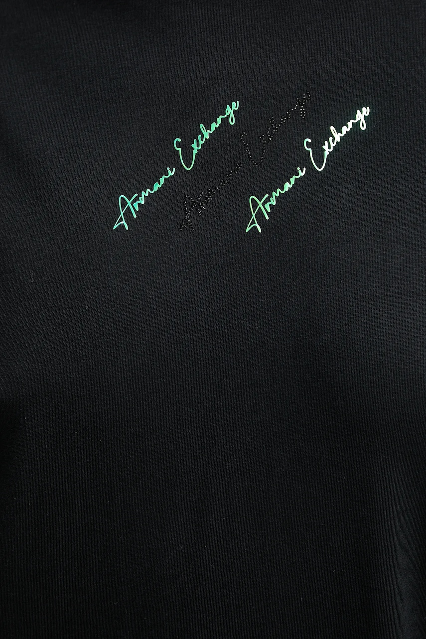 Бавовняна сукня Armani Exchange колір чорний mini пряма XW000378 AF10354