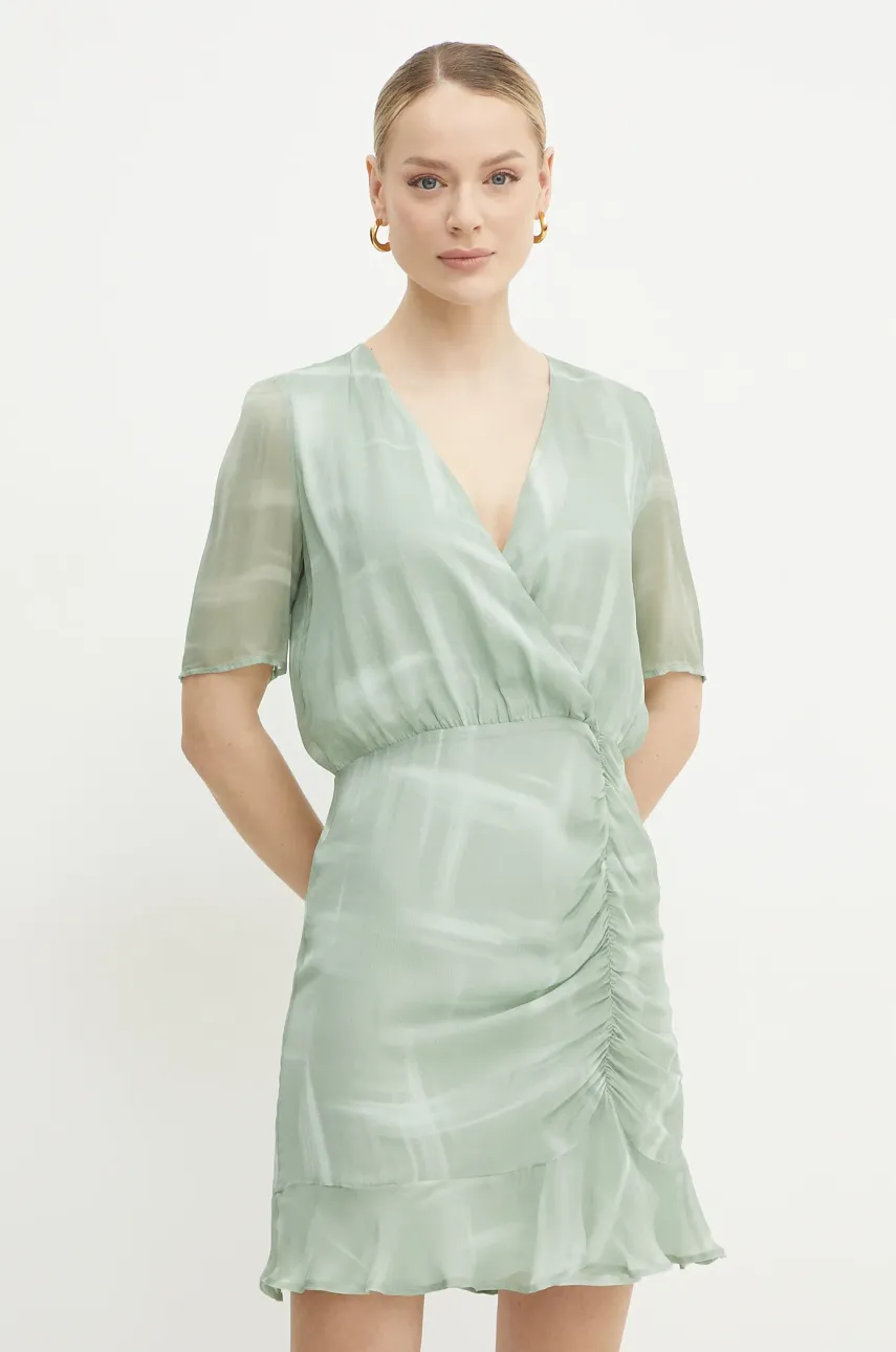 Armani Exchange rochie culoarea verde, mini, dreaptă, XW000180 AF12051