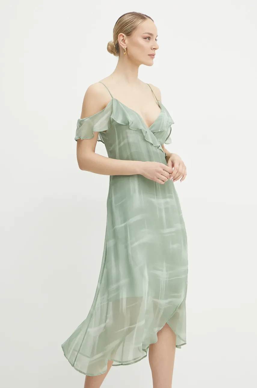 Платье Armani Exchange цвет зелёный midi облегающее XW000181 AF12051 Платье Armani Exchange цвет зелёный midi облегающее XW000181 AF12051