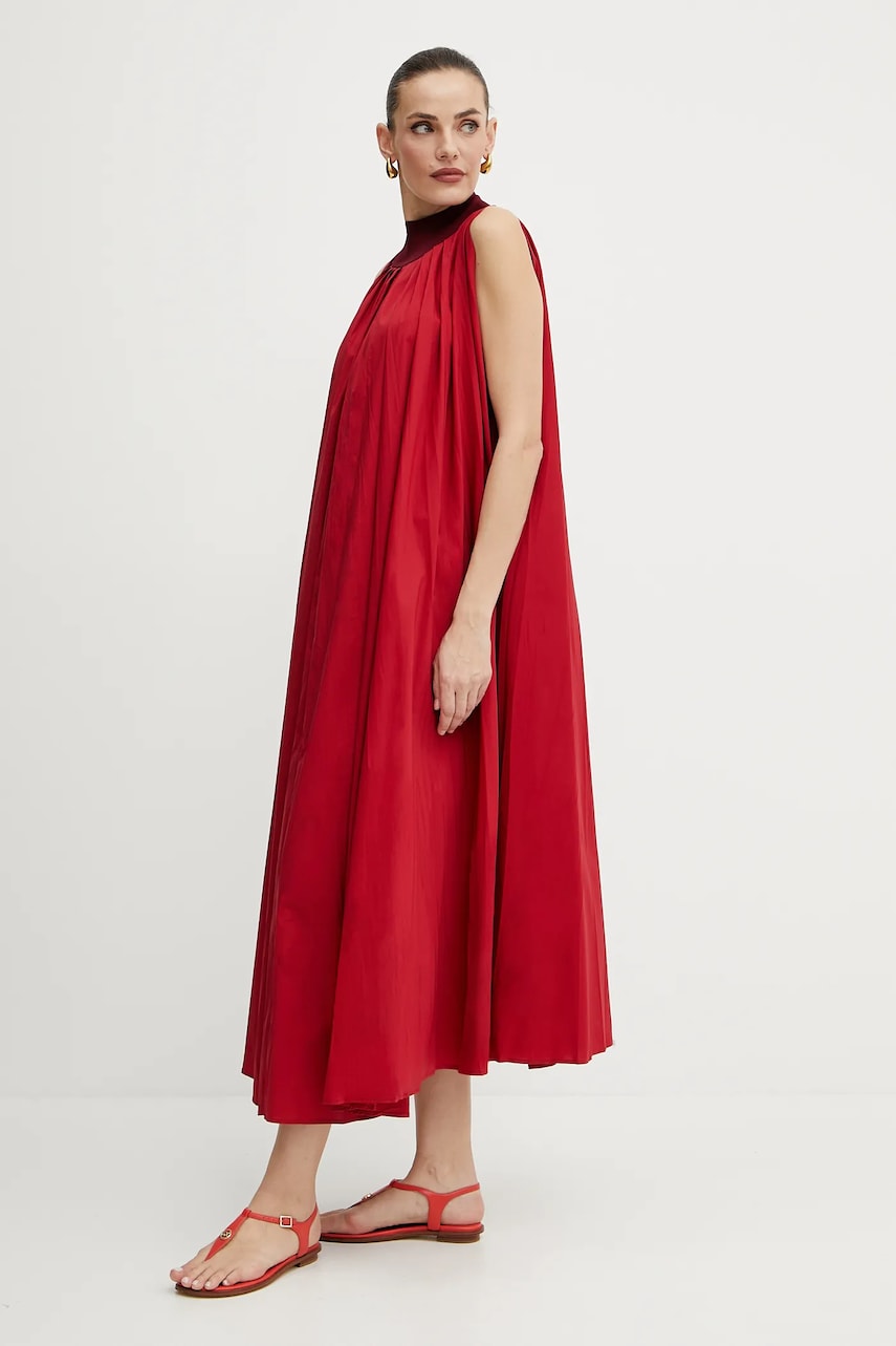 Liviana Conti rochie culoarea rosu, midi, oversize, L5SK27