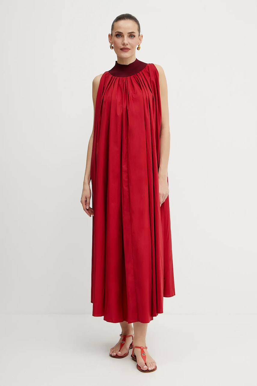 Сукня Liviana Conti колір червоний midi oversize L5SK27