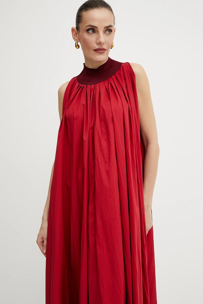 Сукня Liviana Conti колір червоний midi oversize L5SK27
