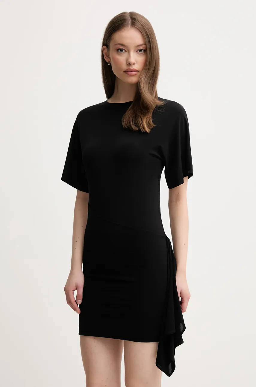 Levně Šaty Emporio Armani černá barva, mini, přiléhavé, EW001757 AF15394