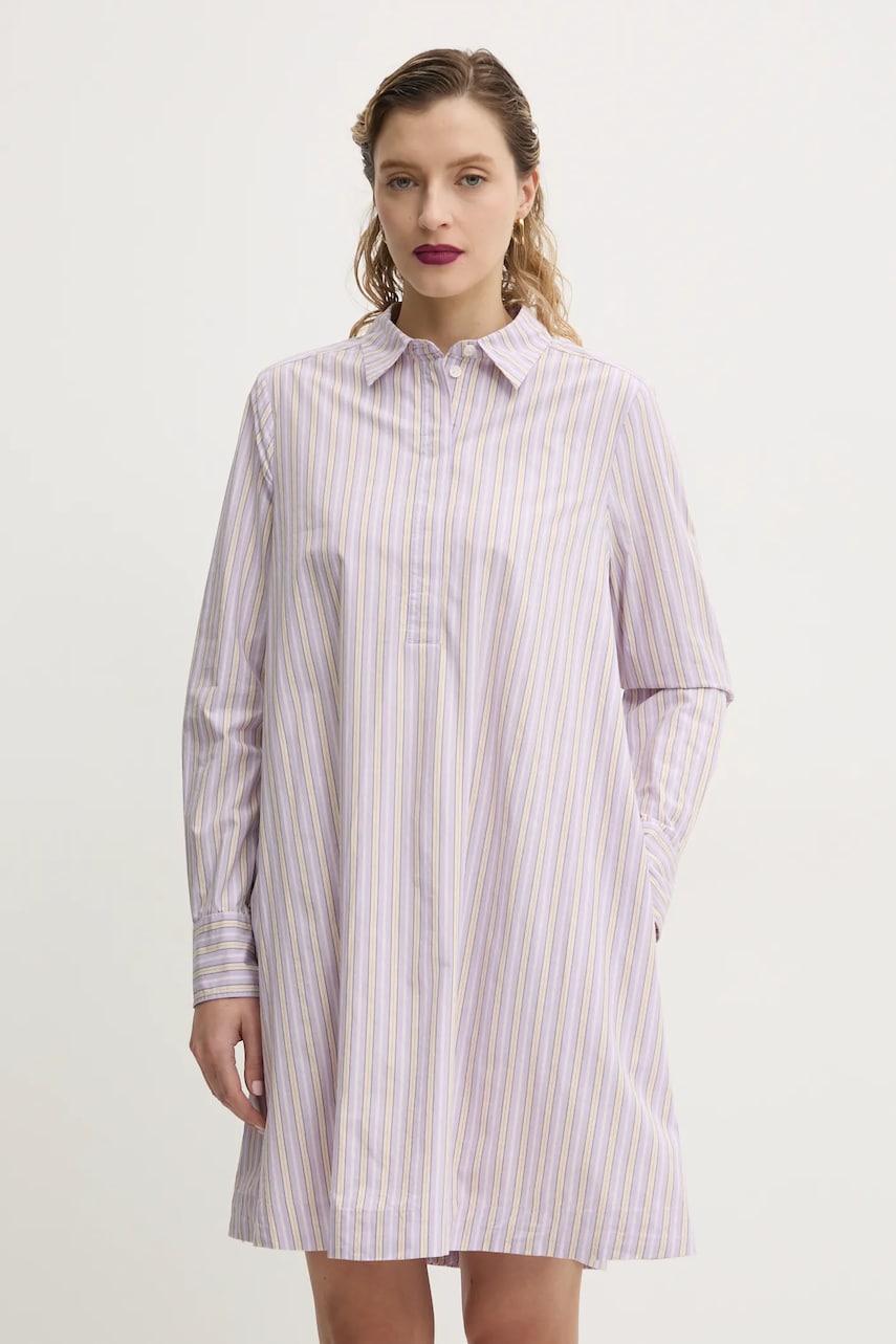 Marc O\'Polo rochie din bumbac culoarea violet, mini, evazată, 5000006085
