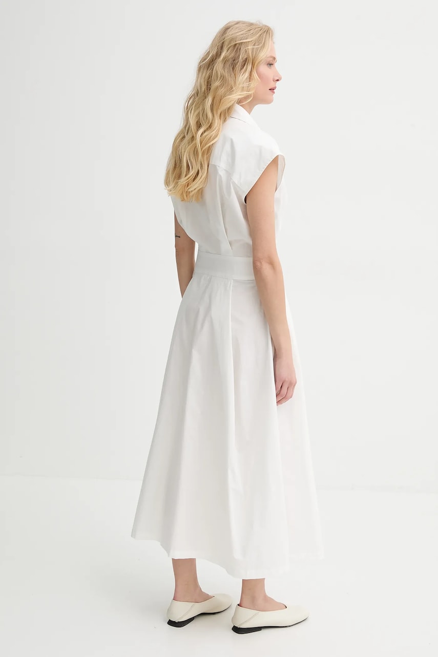 Бавовняна сукня A.P.C. robe athena колір білий midi розкльошена COEVD.F35149
