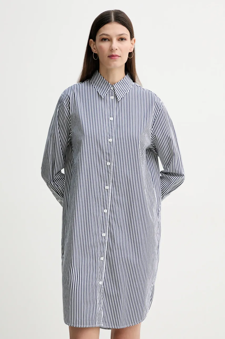 Marc O'Polo rochie din bumbac culoarea bleumarin, mini, oversize, 502081321047