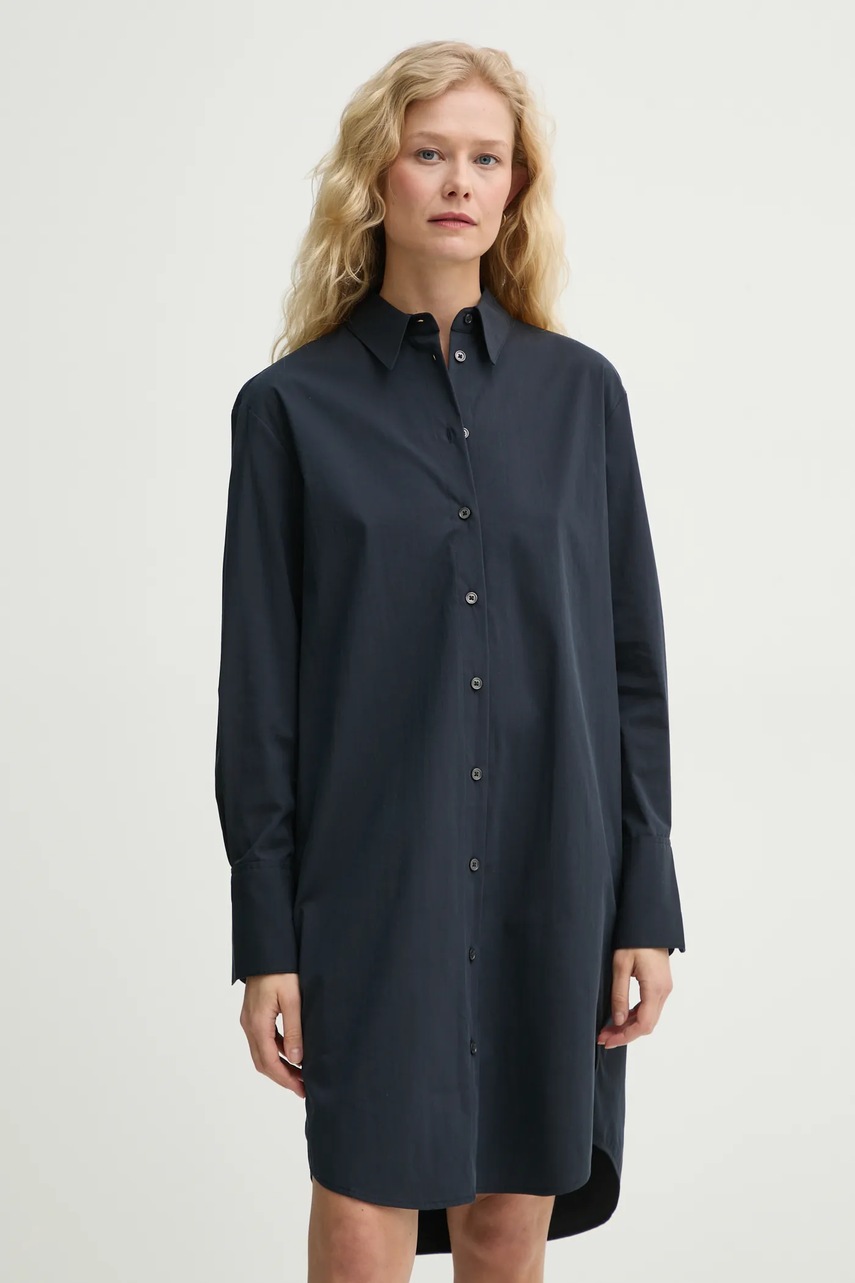 Marc O\'Polo rochie din bumbac culoarea bleumarin, mini, dreaptă, 502101221047