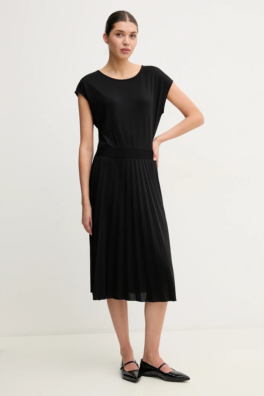 Marc O'Polo rochie culoarea negru, midi, evazată, 503212359111