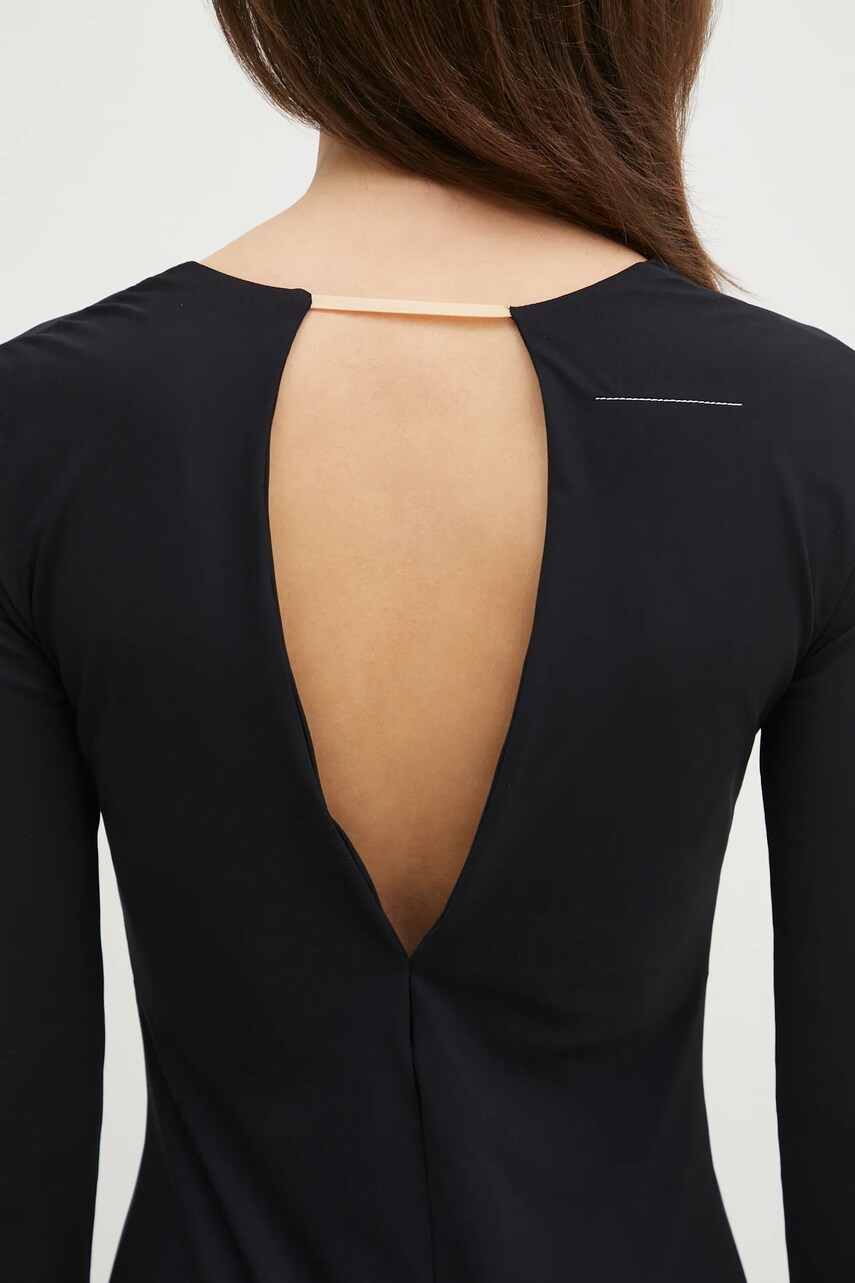 Сукня MM6 Maison Margiela колір чорний maxi облягаюча S52DG0026