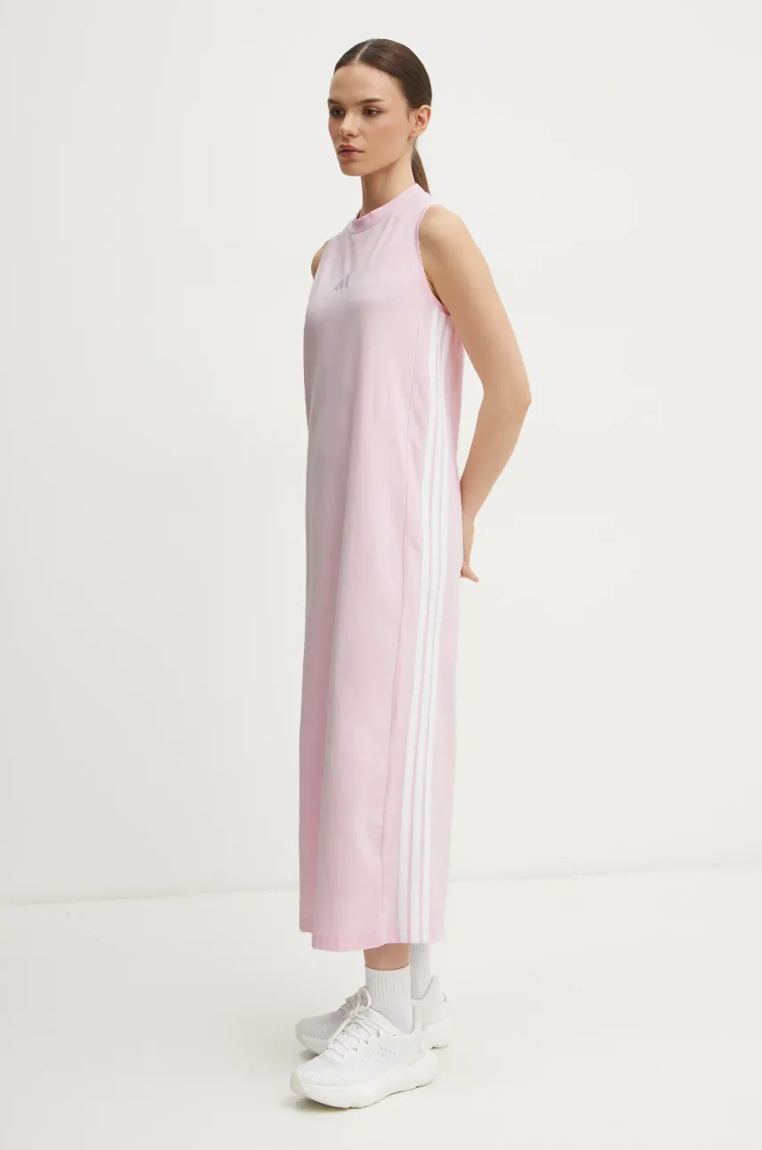 Платье adidas Essentials цвет розовый maxi прямое JE1207 Платье adidas Essentials цвет розовый maxi прямое JE1207