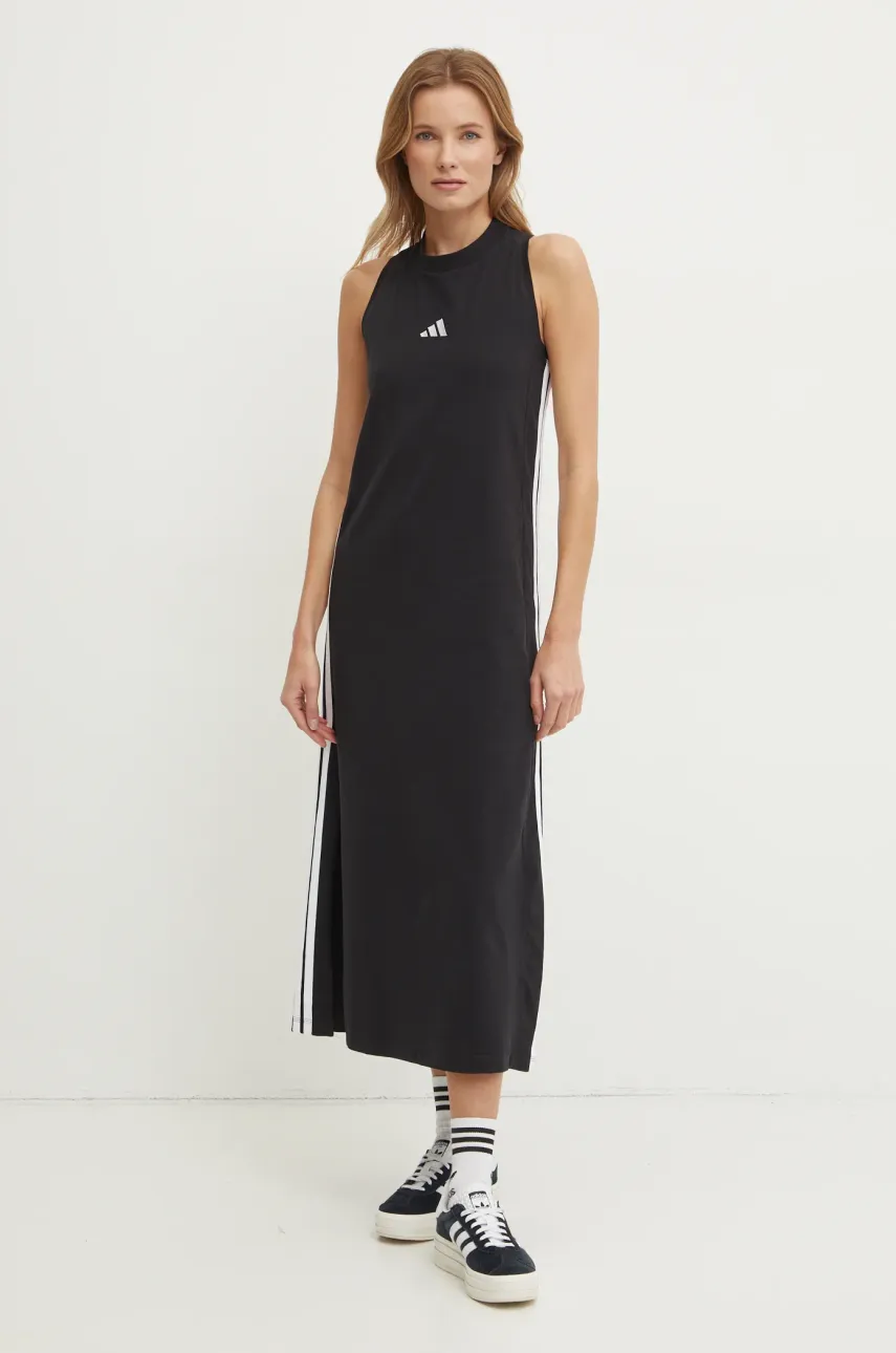 Платье adidas Essentials цвет чёрный maxi облегающее JE1208 Платье adidas Essentials цвет чёрный maxi облегающее JE1208