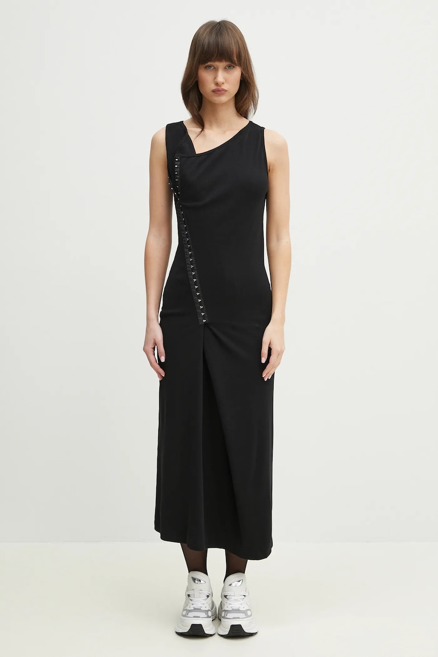 Сукня MM6 Maison Margiela колір чорний maxi облягаюча S52CT0786