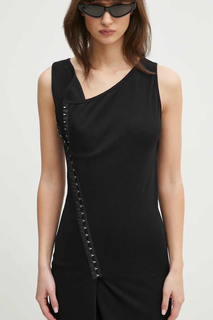 Сукня MM6 Maison Margiela колір чорний maxi облягаюча S52CT0786