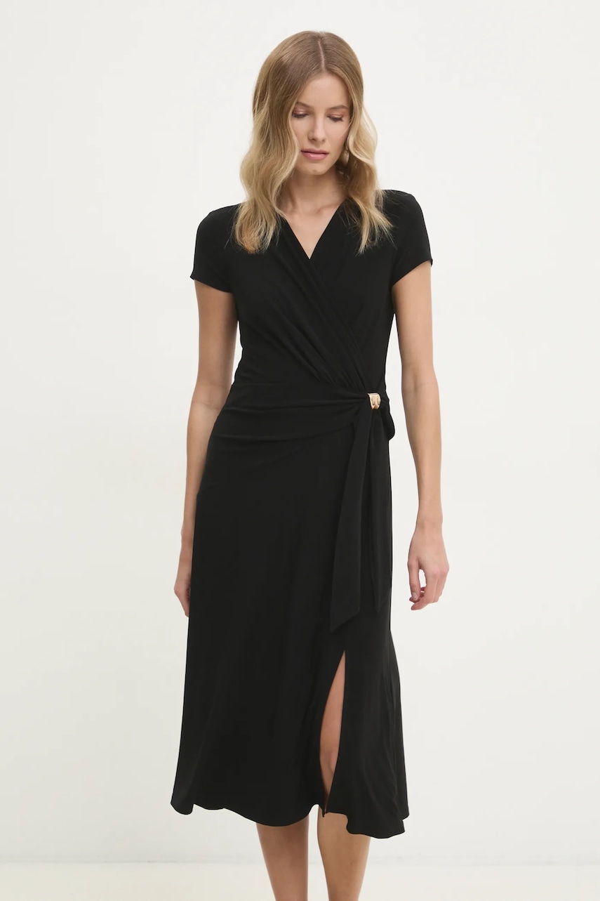 Joseph Ribkoff rochie culoarea negru, midi, evazată, 251250