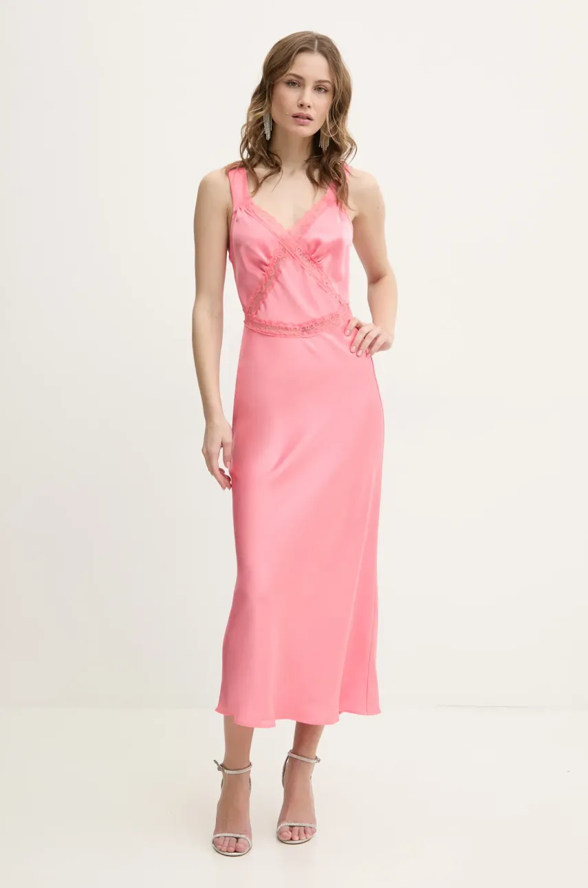 Bardot rochie culoarea portocaliu, maxi, evazati, 58603DB3