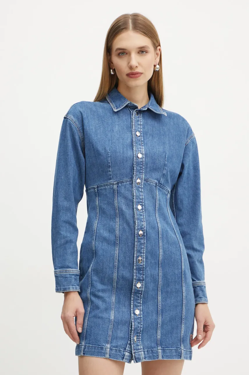 Šaty Guess MIRIA modrá barva, mini, W5RK99 D4H71