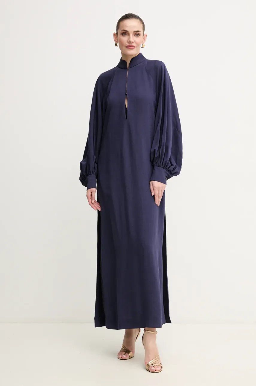 Платье Luisa Spagnoli цвет синий maxi oversize 542133 Платье Luisa Spagnoli цвет синий maxi oversize 542133